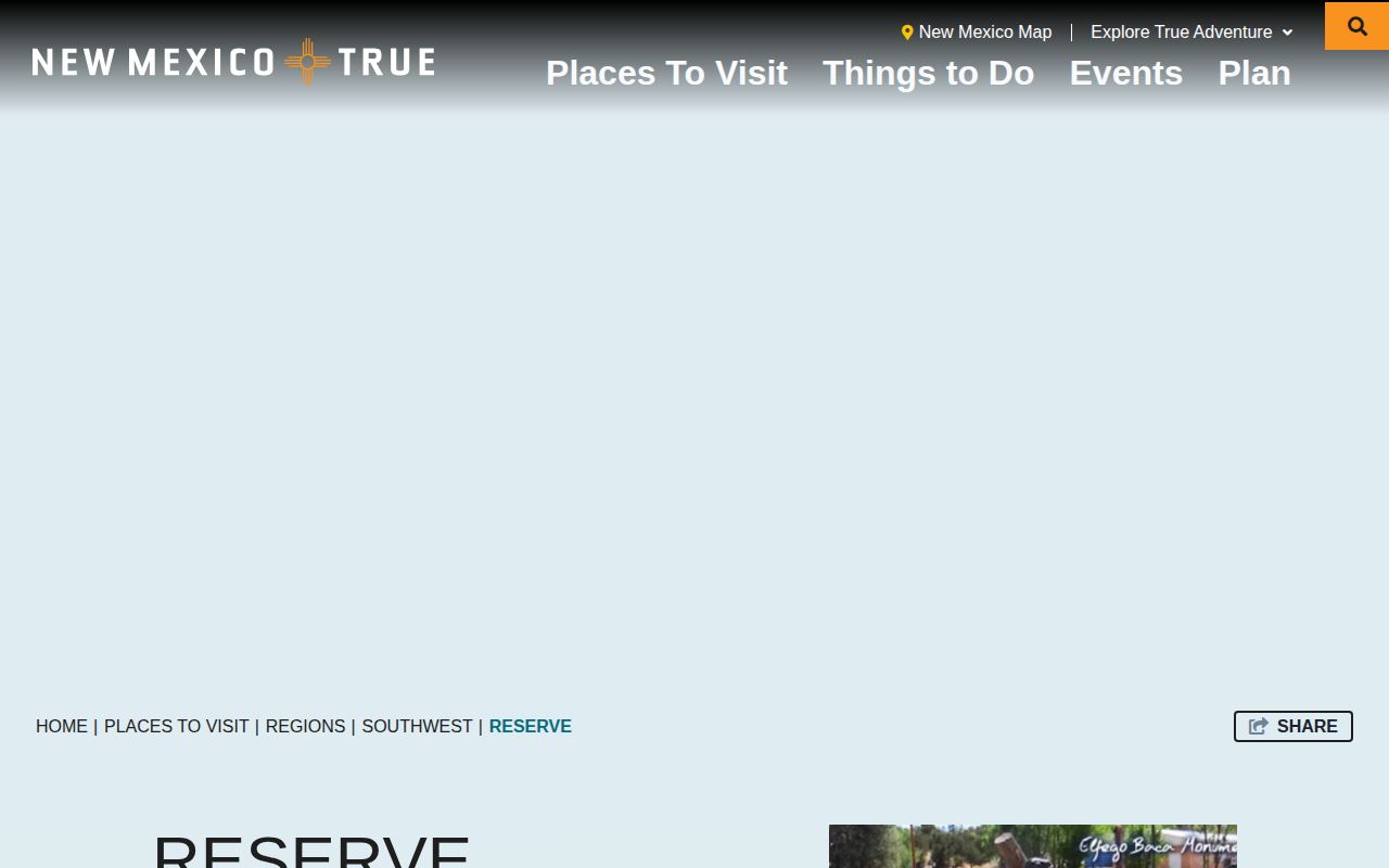 Reserve New Mexico city profile supporting Catron County arrest-record routing